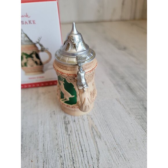 Hallmark beer stein reindeer ornament Xmas miniature unique - Picture 3 of 6